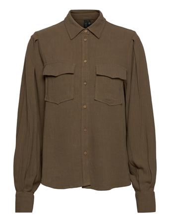 Yasviggi Ls Shirt S, Brown YAS
