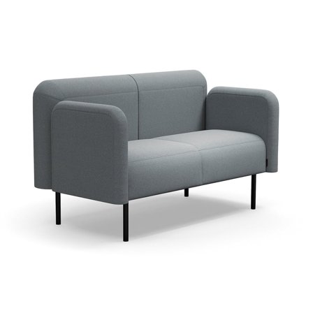 Sofa VARIETY, 2-seater, fabric Pod CS, silver grey