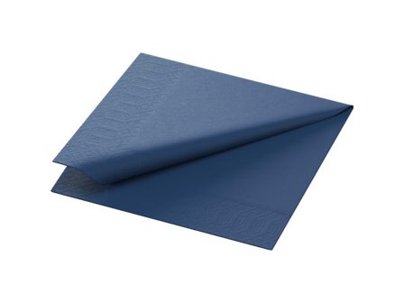 DUNI Servett 3-lagers, enfärgade, ¼-vikt, 24 cm, mörkblå 250/fp - Lyreco - Kök och servering - Servetter och dukar - Servett - 3-lagers
