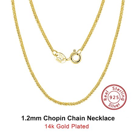 925 Silver Basic Kedjehalsband Dam Halskedja 45cm Kabelkedja Halsband 18K Guld Smycken Grossist DSC06-18K