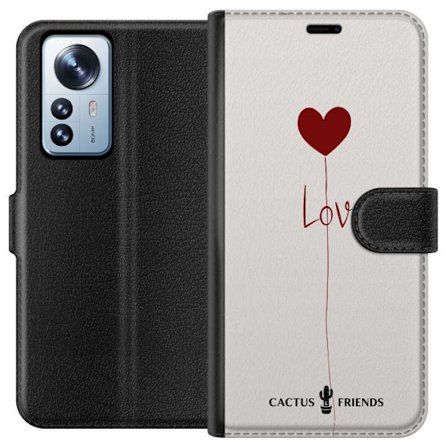 Yhteensopiva Lompakkokotelo Xiaomi Xiaomi 12 Pro Cactus and Friends - Love Balloon Minimal