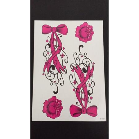 Tillfällig Tatuering 21 x 15cm - Rose