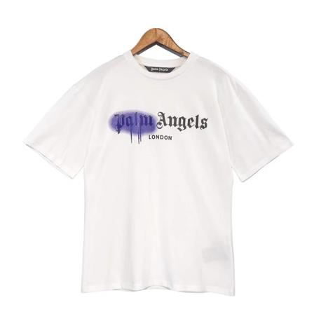 Palm Angels 22ss Trykk Unisex Elskere Mode Avslappet Korte Ermer Bomull style 4 L