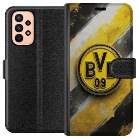 Kompatibel Tegnebogsetui til Samsung Samsung Galaxy A23 Farverigt abstrakt puslespillsmønster, der symboliserer fællesskab, mangfoldighed og kreativ