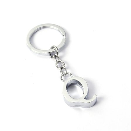 Alphabet Q Pendant Nøglering Letter Legering Cool Telefon Pendant Bil Nøglering Kreativ Gave Håndtaske Dekor Nøgleholder