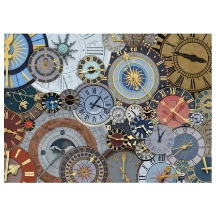 Puslespill-fly 1000 brikker - Fargerik tårnklokke