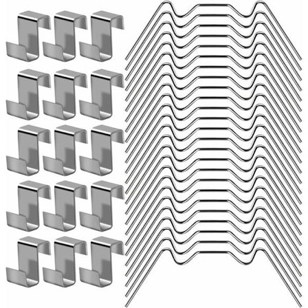 Drivhusglassklemmer 50 stk rustfritt stål drivhusklemmer W og Z-type for klipsfesting hage drivhusglass