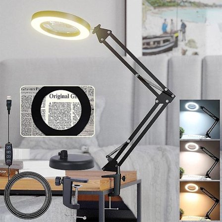 8x förstoringsglas med ljus - LED-förstoringslampa