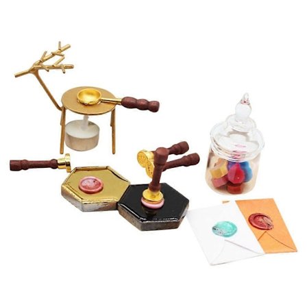 1 set med Miniatyr Simulerad Vaxsigill Modell Dockhus Mini Dekoration Mini Hus Tillbehör