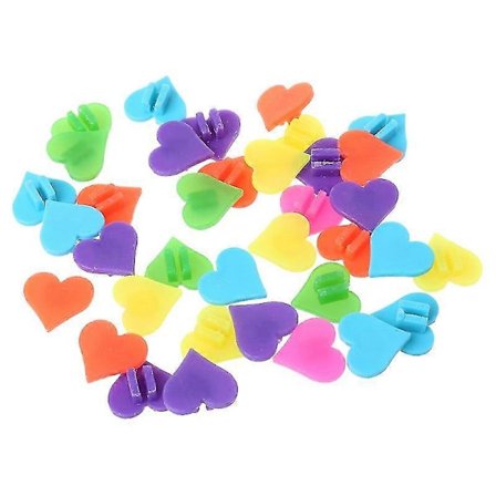1 Pose Sykkel Eikeperler Dekor Fargerik Hjerteform Barn Sykkelhjul Klips