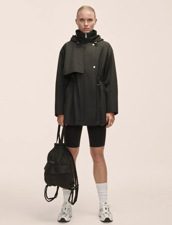 Casall Scandi Trench Rain Coat - Black - XL