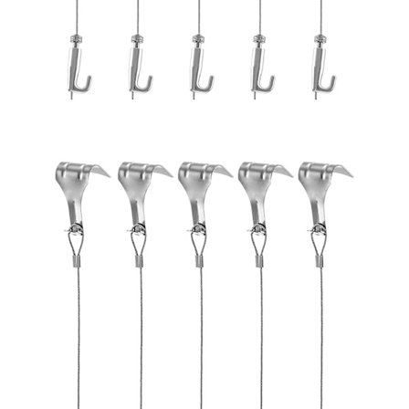 Bildram och Spegel Upphängningskit, Φ1.5mm x 2m Rostfritt Stål Upphängnings W