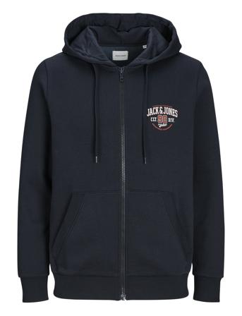 Jjlogo Sweat Zip Hood 2 Col Tops Knitwear Full Zip Jumpers Navy Jack & J S