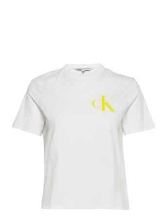 Back Institutional Logo Slim Tee White Calvin Klein Jeans