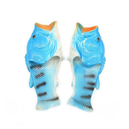 Unisex Simulerings 3D Fisksandaler Sommar Roliga Mode Flip Flops För Utomhus