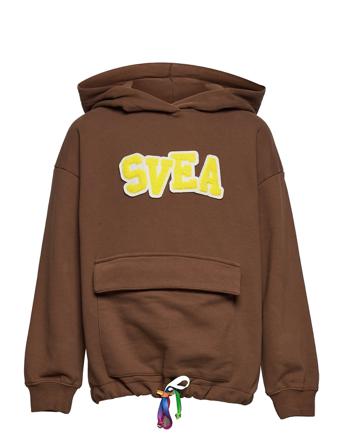 K. Pocket Hood Hoodie Brun Svea