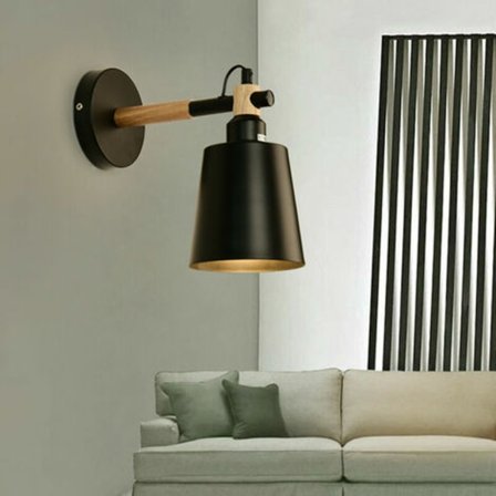 Industriell vägglampa armatur retro väggbelysning