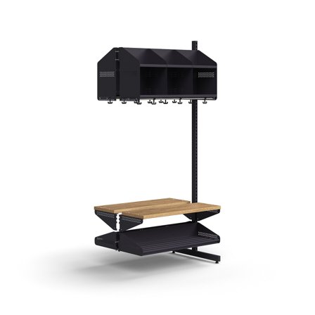 Garderobenschrank ENTRY, Anbaumodul, bodenstehend, 1800 x 900 x 600 mm, anthrazit