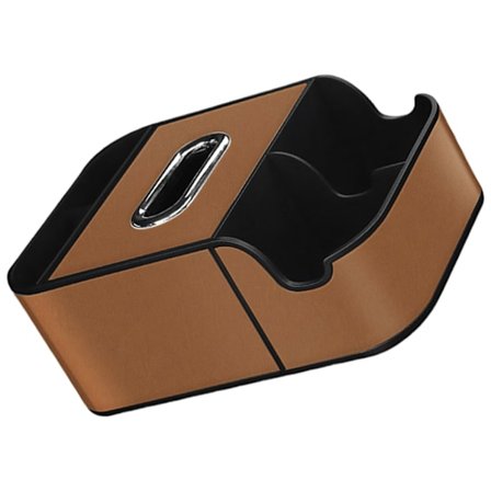 Midterkonsol Læder Organizer Bakke Armlæn Ekstra Opbevaringsboks Tissue Holder