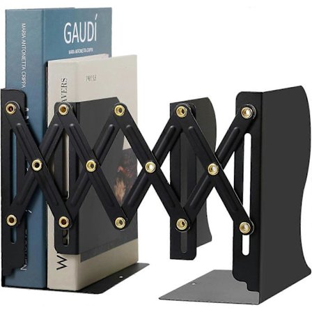 Justerbare Bokstøtter, Uttrekkbar Bokholder, Metall Skalerbare Bokstøtter, Utvidbar Bokhylle Skrivebord Bokstøtte Stativ, Teleskopisk Bokorganisator 