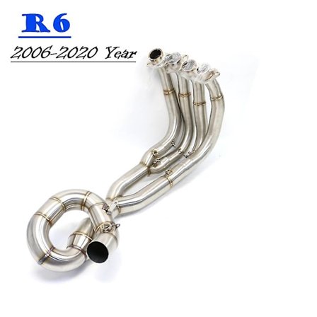 Motorcykel udstødningsrør yamaha r6 motorcykel udstødningssystem Forrør Kompatibel med Yamaha R6 YZF-R6 yzf 2006-2014 2006-2020 51mm udstødning - 