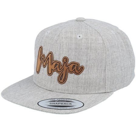 Kinder Kiddo Cap - Grau snapback Cap - Kinder Maja Engraved Patch Heather Grey Snapback @ Hatstore
