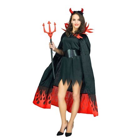 Costume Cape With Flames