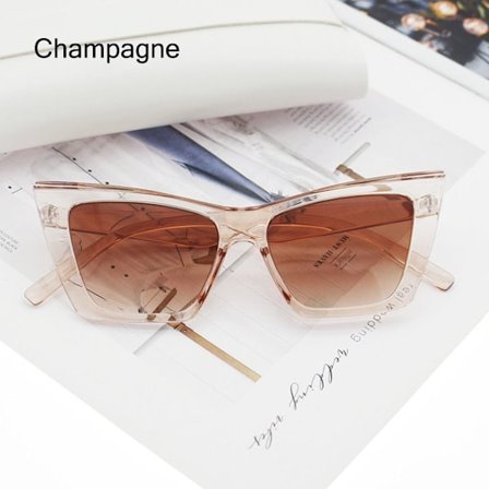 Cat Eye Solbriller Firkantede Solbriller CHAMPAGNE CHAMPAGNE