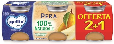 Mellin Omogeneizzato Alla Pera 3x100g 4Mesi+