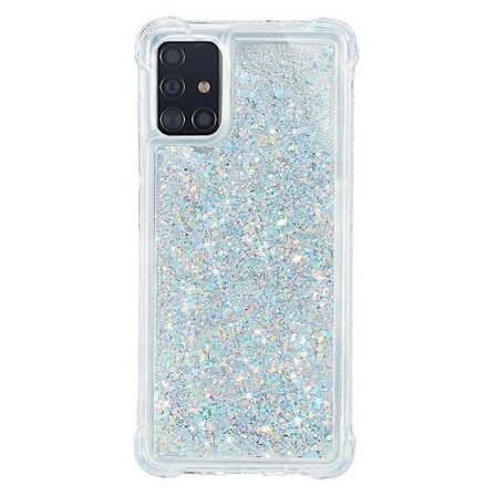 Pure Color Glitter Powder Quicksand TPU Shell Kompatibel til Samsung Galaxy A51 SM-A515