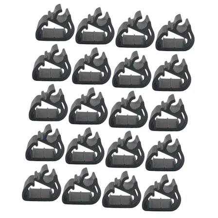 Pakke med 20 sikre vindusvisker slangeklemmer Plastkonstruksjon Enkel installasjon Universell passform for bil