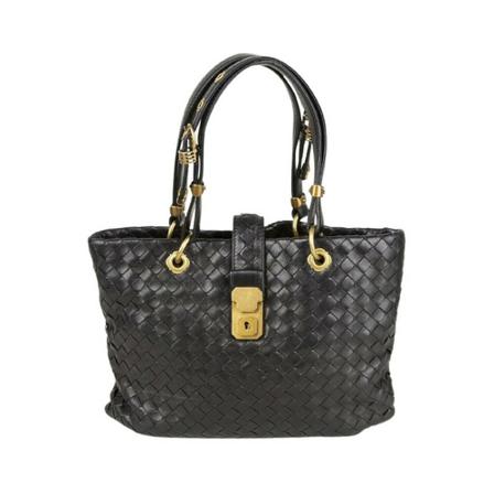 Bottega Veneta Vintage, Pre-owned Leather Handbag Zwart, Dames, Maat:ONE Size,suede