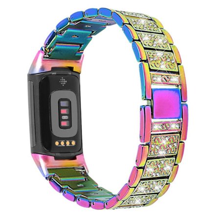 Fitbit Charge 5 bling strass klockarmband - Flerfärgad