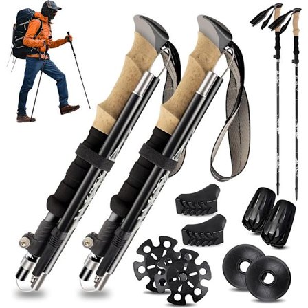 Nordiske gangstave - teleskopisk justerbare - 2 stk. - pro