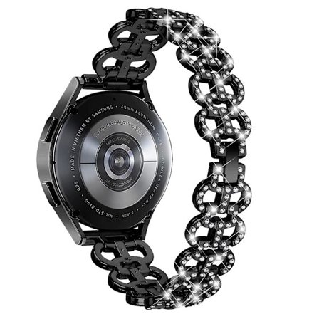 20mm metallklockarmband med strass för Samsung Galaxy Watch Active/Active2 44/40mm