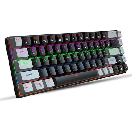 V800 kablet mekanisk tastatur 68 taster RGB gaming tastatur med aftageligt Type-C kabel ABS keycap