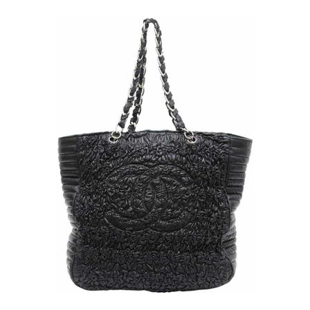 Chanel Vintage, Pre-owned Tote Bags Zwart, Dames, Maat:ONE Size,leer
