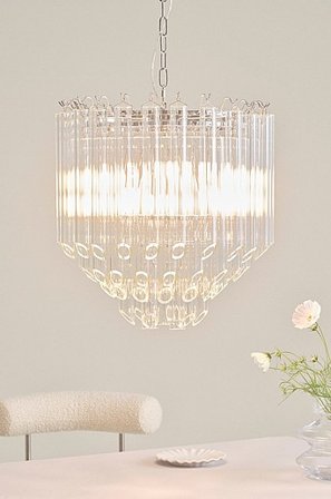 Jotex - AURO Kronleuchter Glas/chrom - Kaufe Kristallleuchter und Kronleuchter bei Jotex