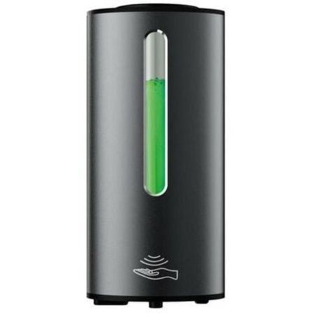 Automatisk flytande tvåldispenser för kommersiellt bruk, väggmonterad, mattsvart, stor kapacitet 380 ml