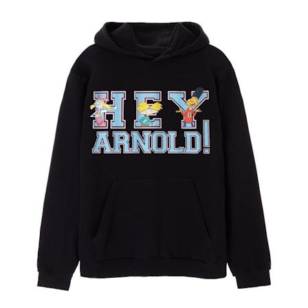 Hey Arnold! Herr Hoodie L Svart