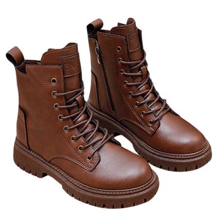 Kvinnors Mid Ankel Bootie Rund Toe Kort Bootie