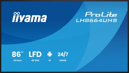 iiyama 86" 3840x2160, UHD IPS DLED