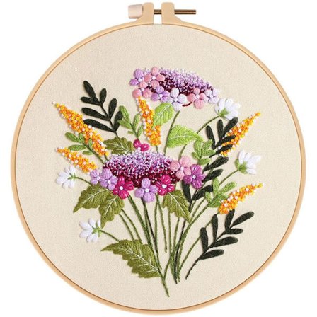 Øvingssett for broderisøm Blomsterbroderi A A