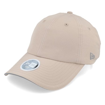 New Era - Womens Open Back Ponytail Beige Dad Cap Unconstructed Beige Cap - @ Hatstore