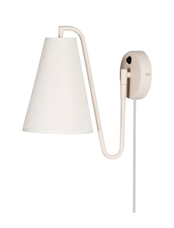 Globen Lighting Wall Lamp Lou Bouclé - Beige - H28