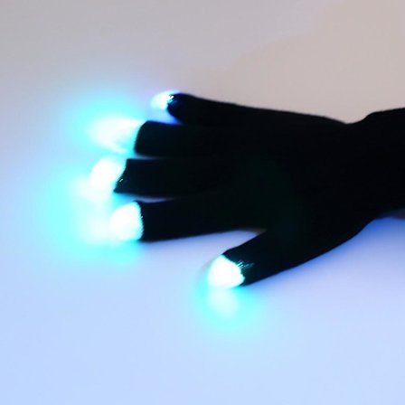 7 Moders LED-hansker Rave Lys Blinkende Finger Glød