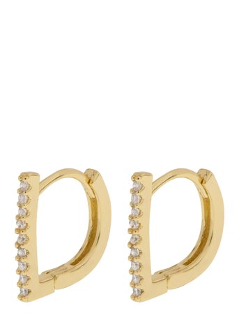 Timi of Sweden Ira - Crystal Bar Huggie - Gold - ONE SIZE