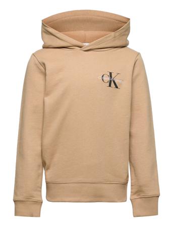 Small Monogram Hoodie Hettegenser Genser Beige Calvin Klein
