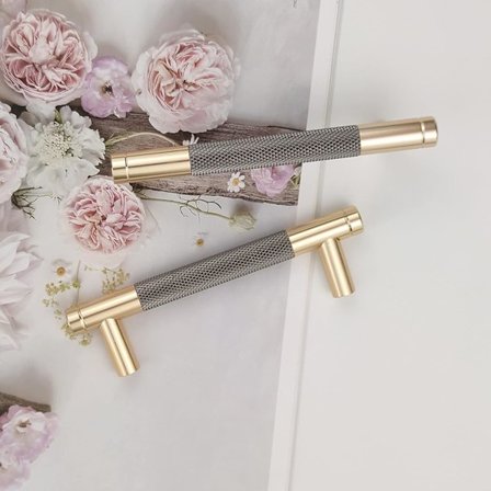 2 stk. Skabshåndtag Guld Moderne Håndtag, 96 mm Hhulafstand Dørhåndtag Køkken Skuffehåndtag, Vintage Møbelhåndtag til Køkkenlåger