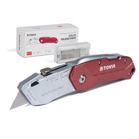 Utility Fold Kniv Autoloading Utbytbar för kabel kartonger kartong boxar kutter handtag kniv låsning blad utomhus verktyg